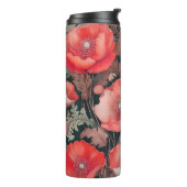 Poppies rood thermosbeker (Gedraaid links)