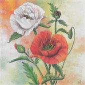 Poppies Sticker (Voorkant)