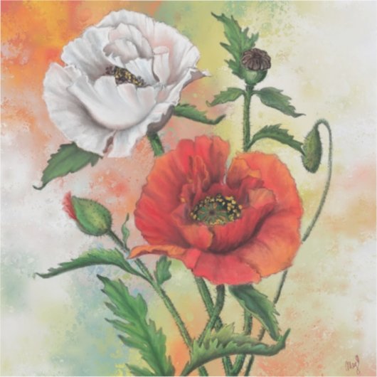 Poppies Sticker (Voorkant)