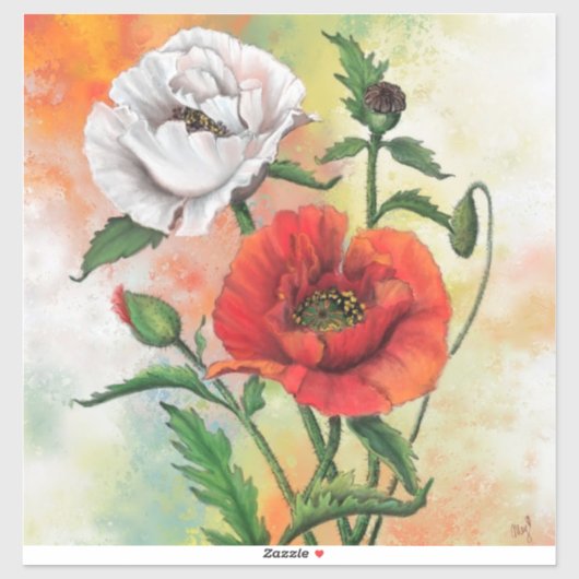 Poppies Sticker (Vel)