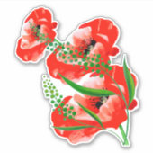 Poppies Sticker (Voorkant)