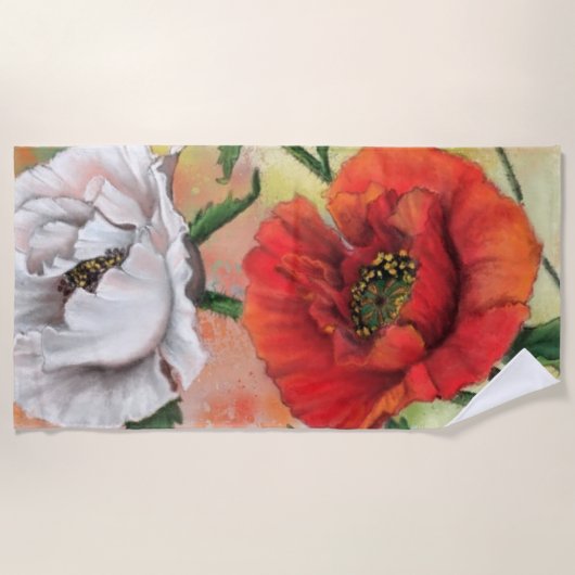 Poppies strandlaken (Voorkant)