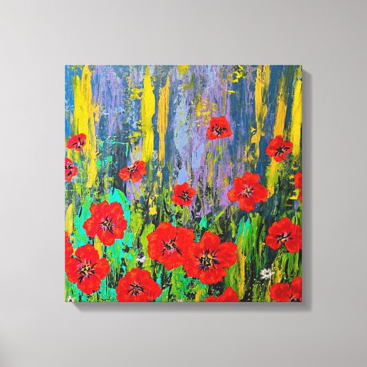 Poppies stretched canvas Print (Voorkant)