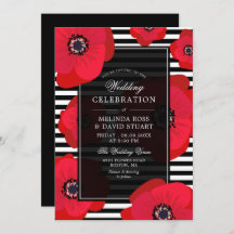 Poppies & Stripes - Zwart en rood huwelijk