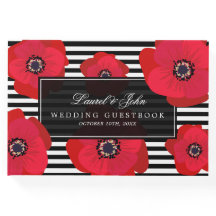 Poppies & Stripes - Zwart & Rood Huwelijk