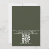 Poppies Sunflowers Rustic Elegant QR Code Wedding Kaart (Achterkant)