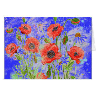 "Poppies Surreal"-kaart
