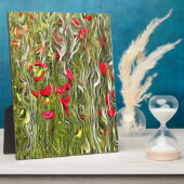 Poppies Surrealistische Abstracte kunst Fotoplaat (Zijkant)