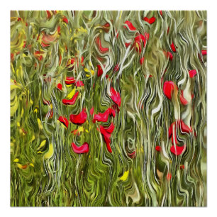 Poppies Surrealistische Abstracte kunst Poster