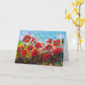 Poppies van het Zee Kaart (Gele Bloem)