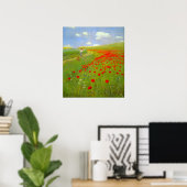 Poppies-veld van Pal Szinyei Merse Poster (Thuiskantoor)