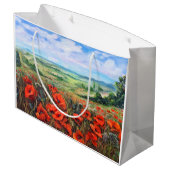 Poppies Veldlandschapsolie Groot Cadeauzakje (Achterkant Gekanteld)