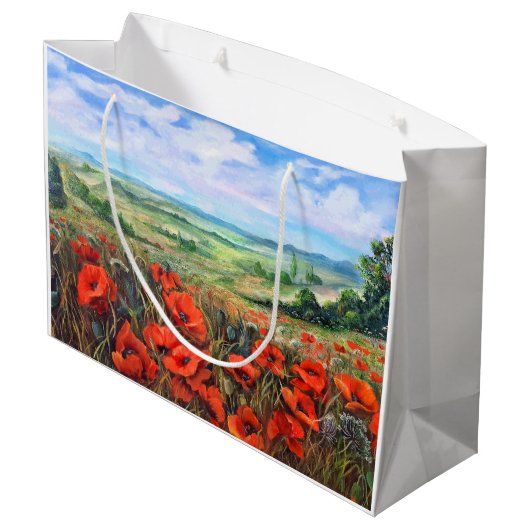 Poppies Veldlandschapsolie Groot Cadeauzakje (Achterkant Gekanteld)