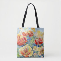 "Poppies VII" Canvas tas