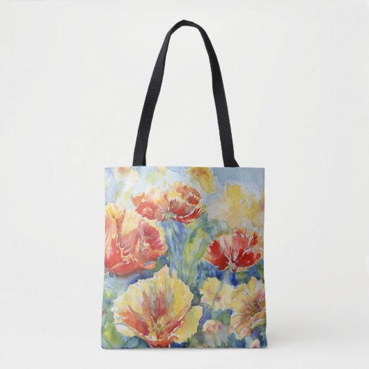 "Poppies VII" Canvas tas (Voorkant)