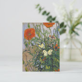Poppies Vlinders Vincent van Gogh Briefkaart (Staand voorkant)