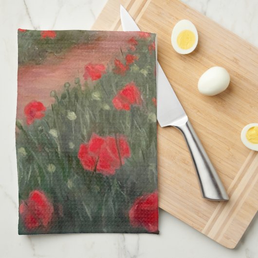Poppies voor het Storm Theedoek (Quarter Fold)