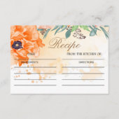 Poppies vrijgezellenfeest recept card informatiekaartje (Voorkant)