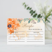 Poppies vrijgezellenfeest recept card informatiekaartje (Staand voorkant)