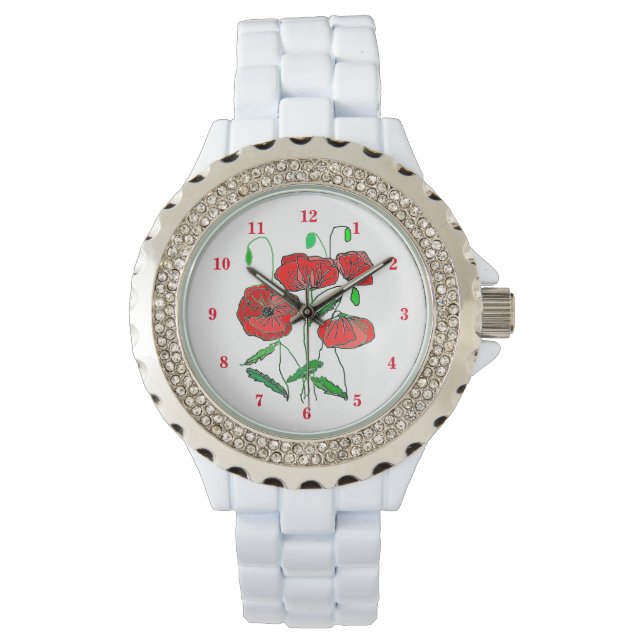 Poppies Watch Horloge (Voorkant)