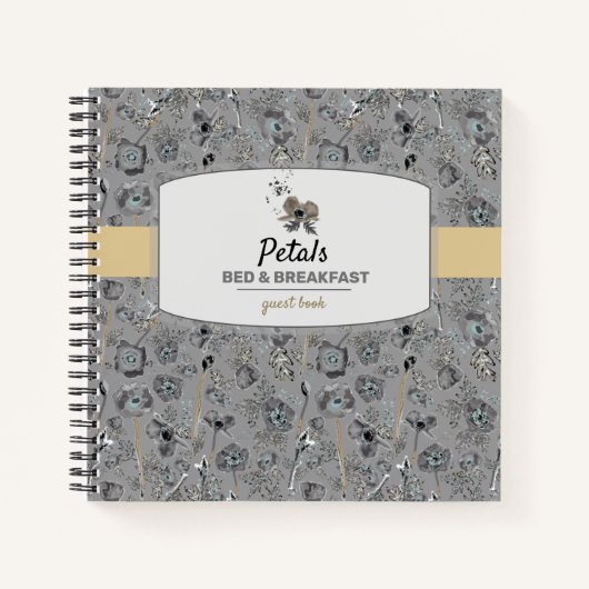 Poppies Waterverf Floral Bed Breakfast Guest Book Notitieboek (Voorkant)