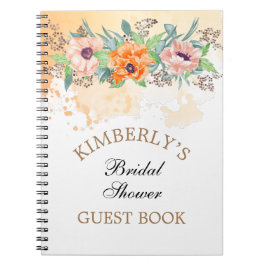 Poppies Waterverf Floral - Speciaal Guest Book Notitieboek