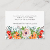 Poppies Waterverf Floral Wedding Enclosure Kaart (Voorkant)