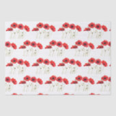 Poppies waterverf rode bloemen bloembloemen tissuepapier (Voorkant)