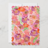  Poppies Waterverf Vrijgezellenfeest Kaart (Achterkant)