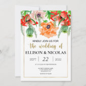 Poppies Waterverf Wedding Invitation (Voorkant)