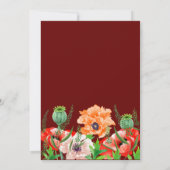 Poppies Waterverf Wedding Invitation (Achterkant)