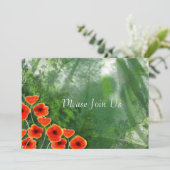 Poppies Wedding Invitation Kaart (Staand voorkant)
