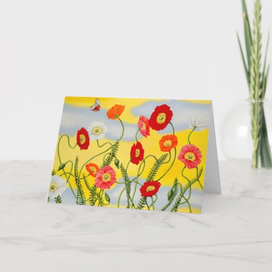 Poppies Wenskaart Kaart (Voorkant)
