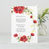 Poppies & Yellow Wildflower Colorful repetitie Kaart (Staand voorkant)