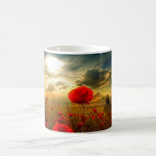 Poppies zonsondergang mok