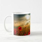 Poppies zonsondergang mok (Links)