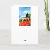 POPPIËTEN IN TAALLANDSCAPE Red Flower Fields Kaart (Achterkant)