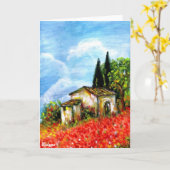 POPPIËTEN IN TAALLANDSCAPE Red Flower Fields Kaart (Gele Bloem)