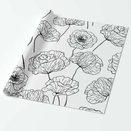 Poppiktuin Cadeaupapier (Uitgerold)
