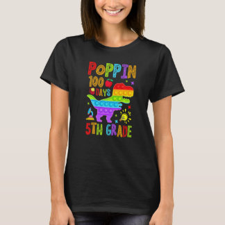 Poppin 100 dagen 5e leerjaar basisschool dinosauru t-shirt