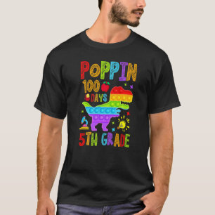 Poppin 100 dagen 5e leerjaar basisschool dinosauru t-shirt