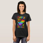 Poppin 100 Days 6th Grade Primary School Dino Kid  T-shirt (Voorkant volledig)