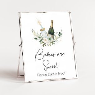 Poppin 'Baby Bottles Baby shower Baby's zijn zoet Poster
