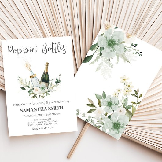 Poppin' Baby Bottles Baby shower Kaart