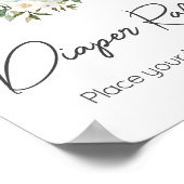 Poppin' Baby Bottles Baby shower Luier Raffle Poster (Hoek)