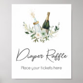 Poppin' Baby Bottles Baby shower Luier Raffle Poster (Voorkant)