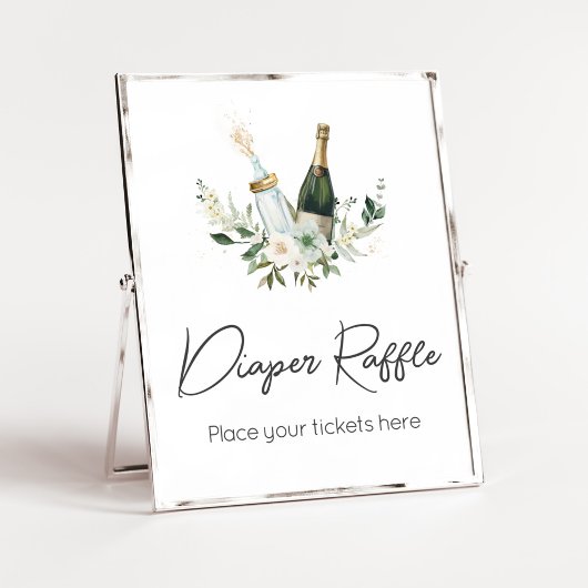 Poppin' Baby Bottles Baby shower Luier Raffle Poster