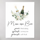 Poppin' Baby Bottles Baby shower Mom Osa Bar Poster (Voorkant)