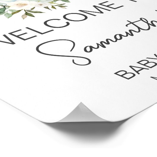 Poppin' Baby Bottles Baby shower Welkom Poster (Hoek)