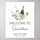 Poppin' Baby Bottles Baby shower Welkom Poster (Voorkant)